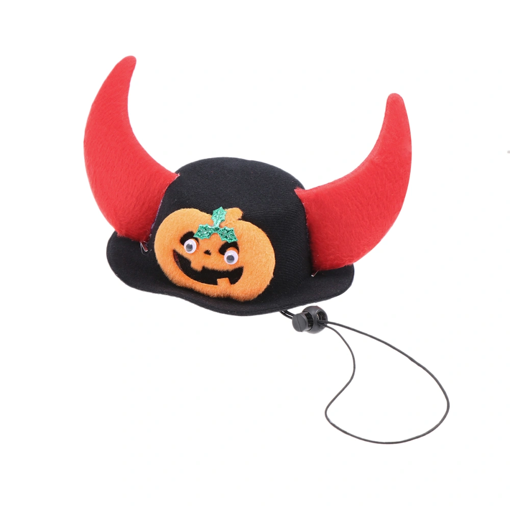 Dog Festive Halloween Hat Funny Pumpkin Devil Horn Design Cat Party Cosplay Costumer Decor for Pet Puppy Kitty