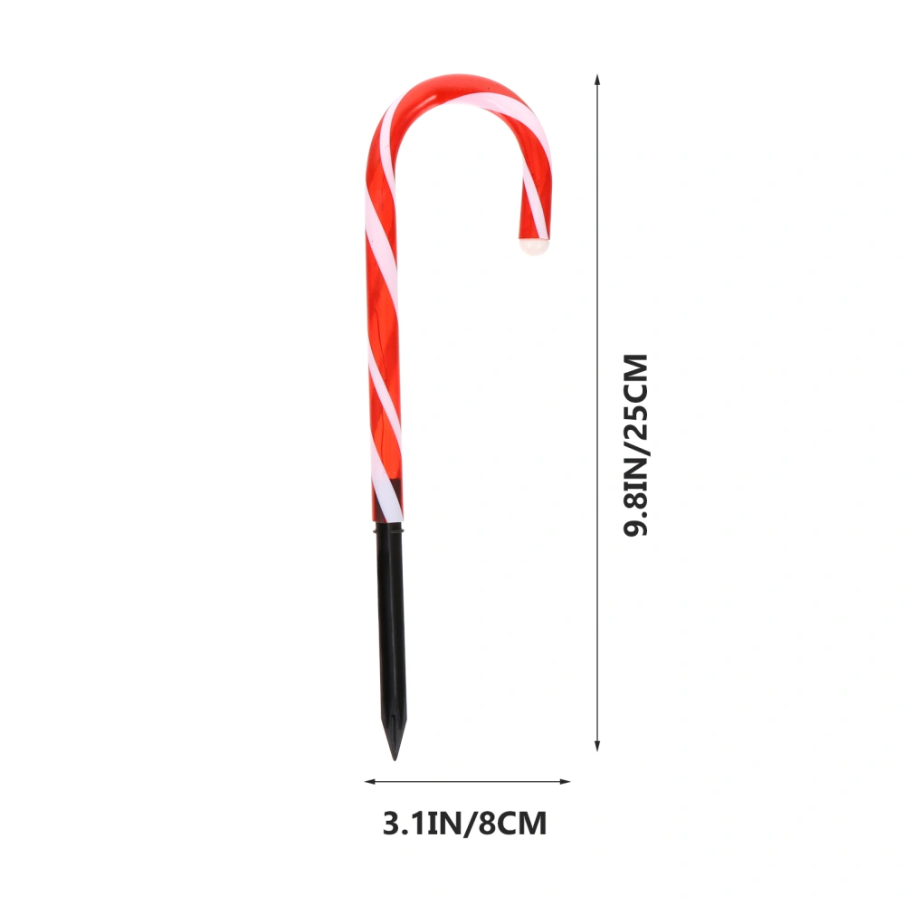 Walking Stick Shape Light Solar Powered Light Christmas Tree Decorative Light