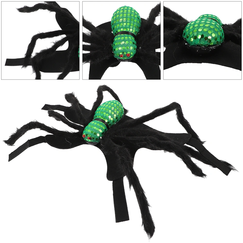 1pc Spider-shaped Costumes Pet Halloween Theme Cosplay Dress Outfits Harness