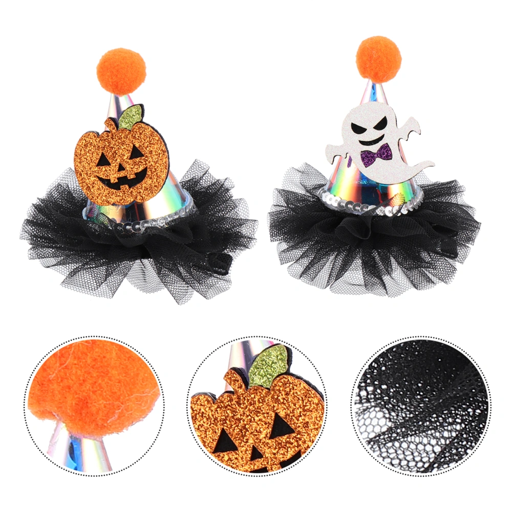 2pcs Halloween Theme Hairpins Cosplay Small Pointy Decorative Headdress