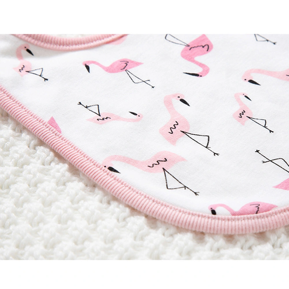 3pcs Flamingo Pattern Cotton Bib Lovely Infant Bib Saliva Towel Lunch Feeding Bibs for Newborn Baby