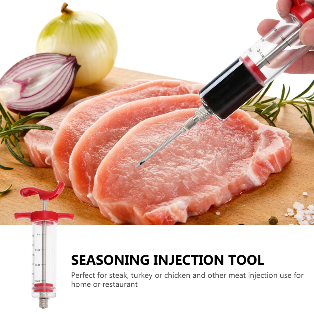 1 Set 30ml Seasoning Sauce Injector Kitchen Turkey  BBQ Sauce Injector