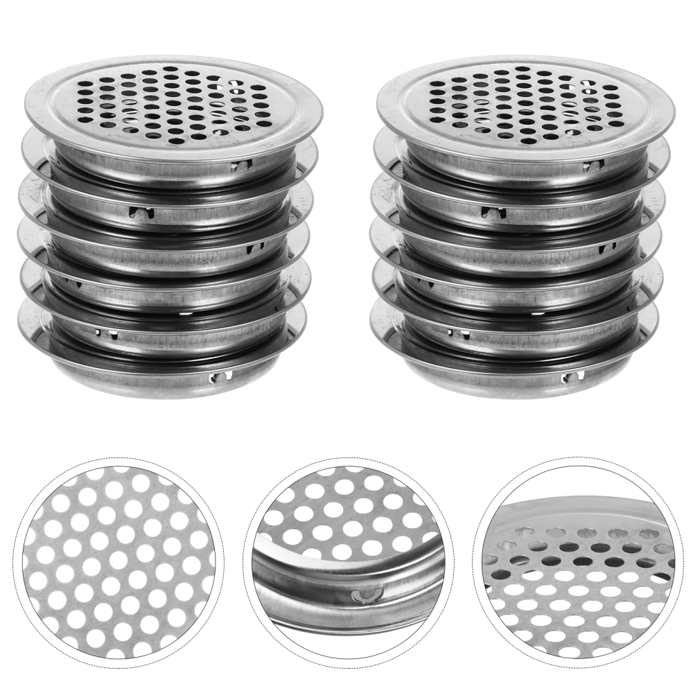 15pcs Round Air Vent Cover Stainless Steel Air Vent Hole Circular Air Vent