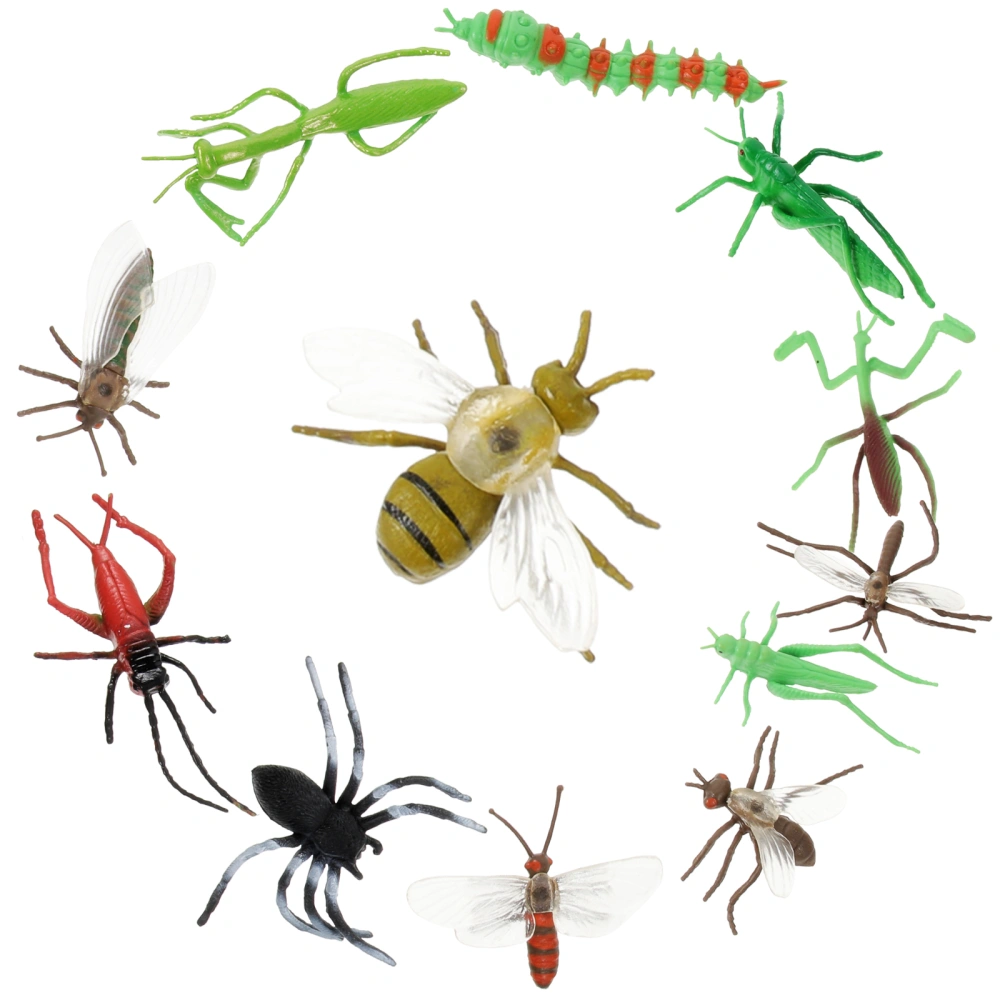 12Pcs Animal Toys Educational Resource High Simulation Reallistic Insects Figures (Random Style)