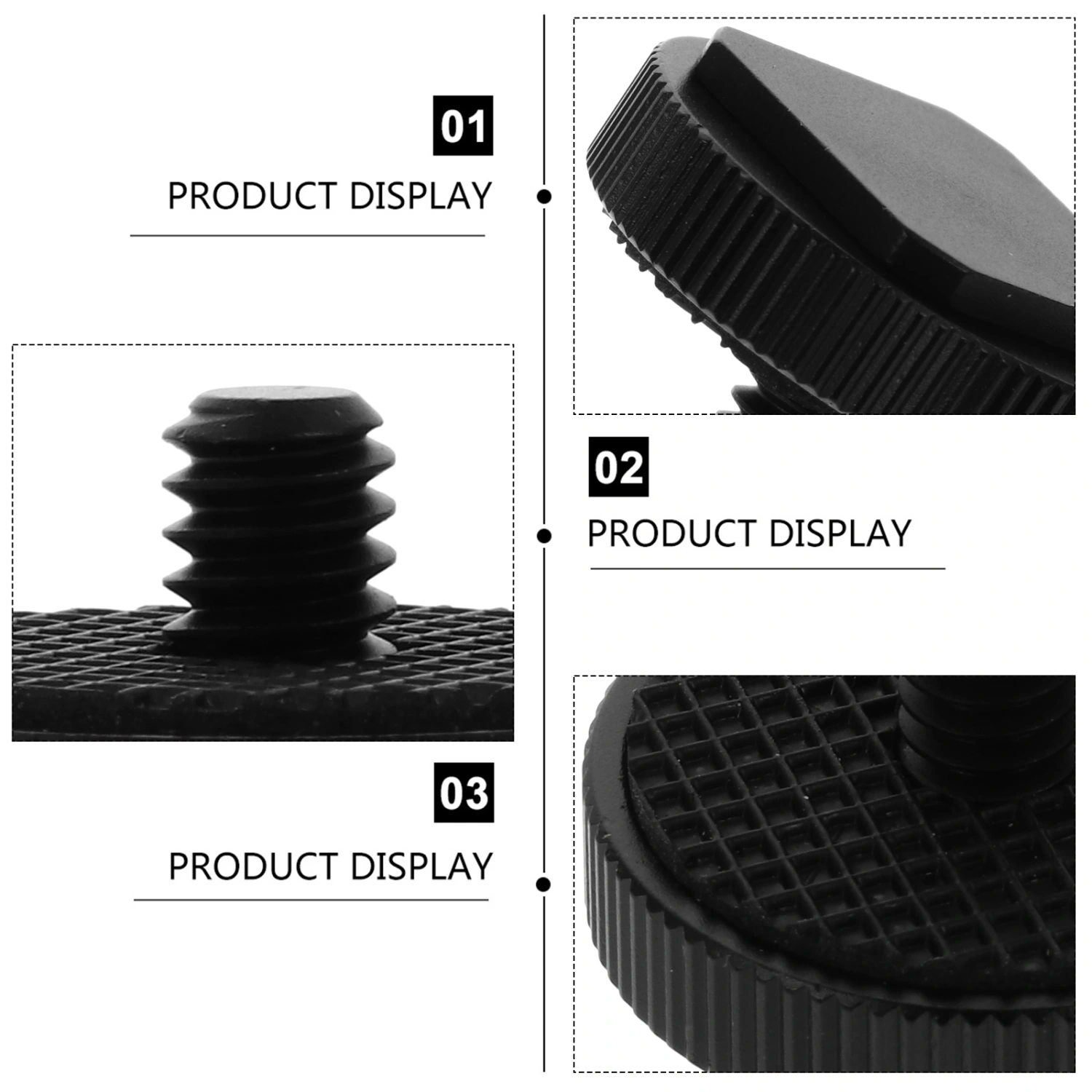 3PCS Hot Shoe Mount Adapter 1/4 inch Single Layer Flash Hot Shoe Adapter Bracket