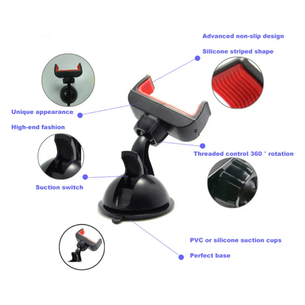 Car Windshield Suction Mobile Phone Bracket 360 Degree Multi-function