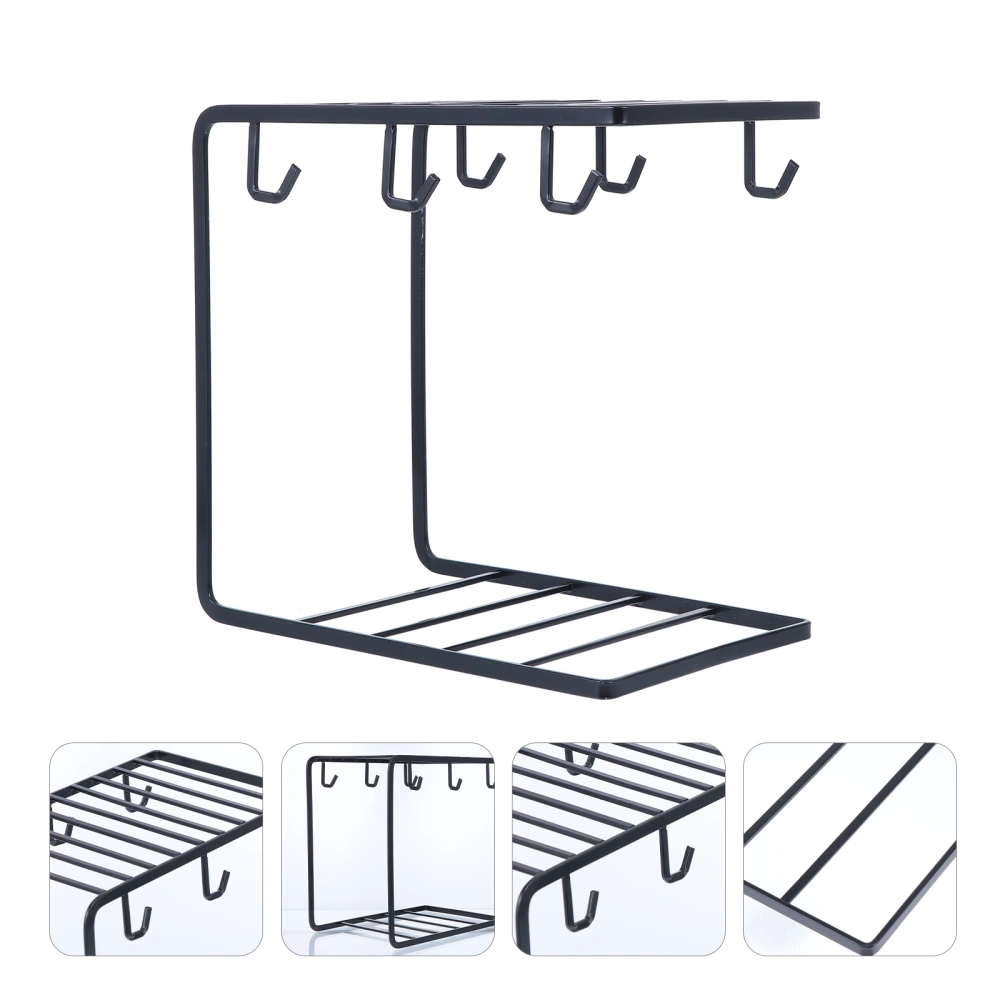 1pc Household Cup Draining Rack Iron Art Cup Storage Shelf Cup Display Rack