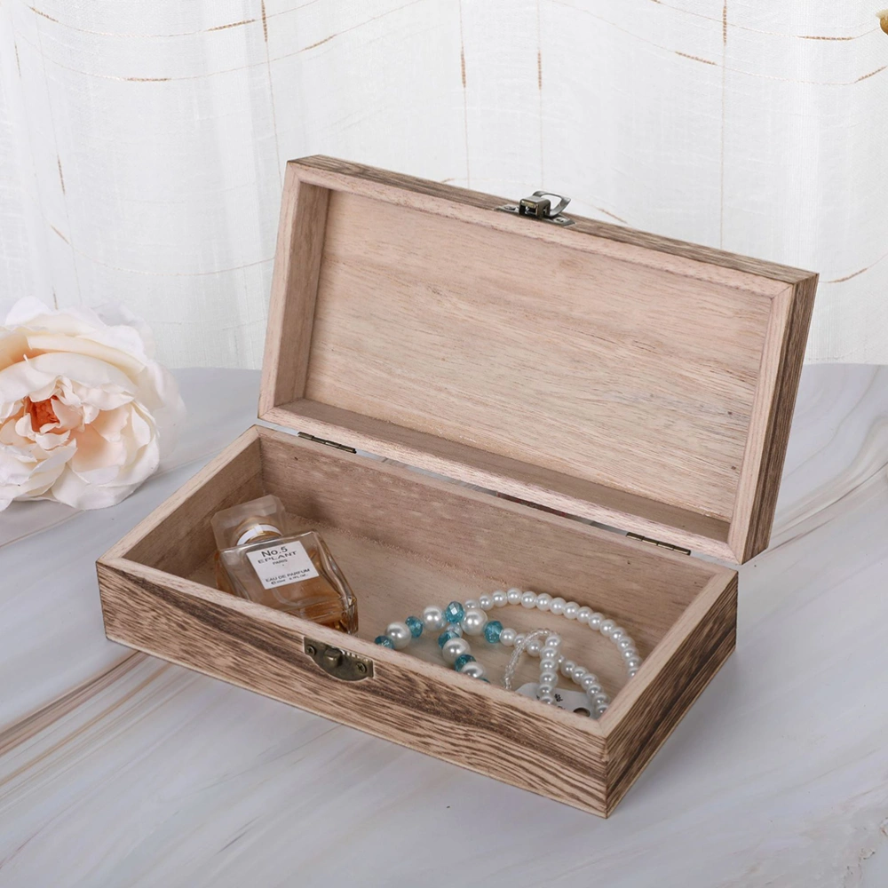 2PCS Wood Gift Box Retro Storage Box Jewelry Tea Storage Box for Home Shop