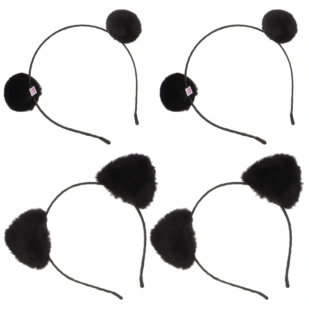 4pcs Pom Pom Headbands Animal Headbands Hair Hoops Women Hair Accessories