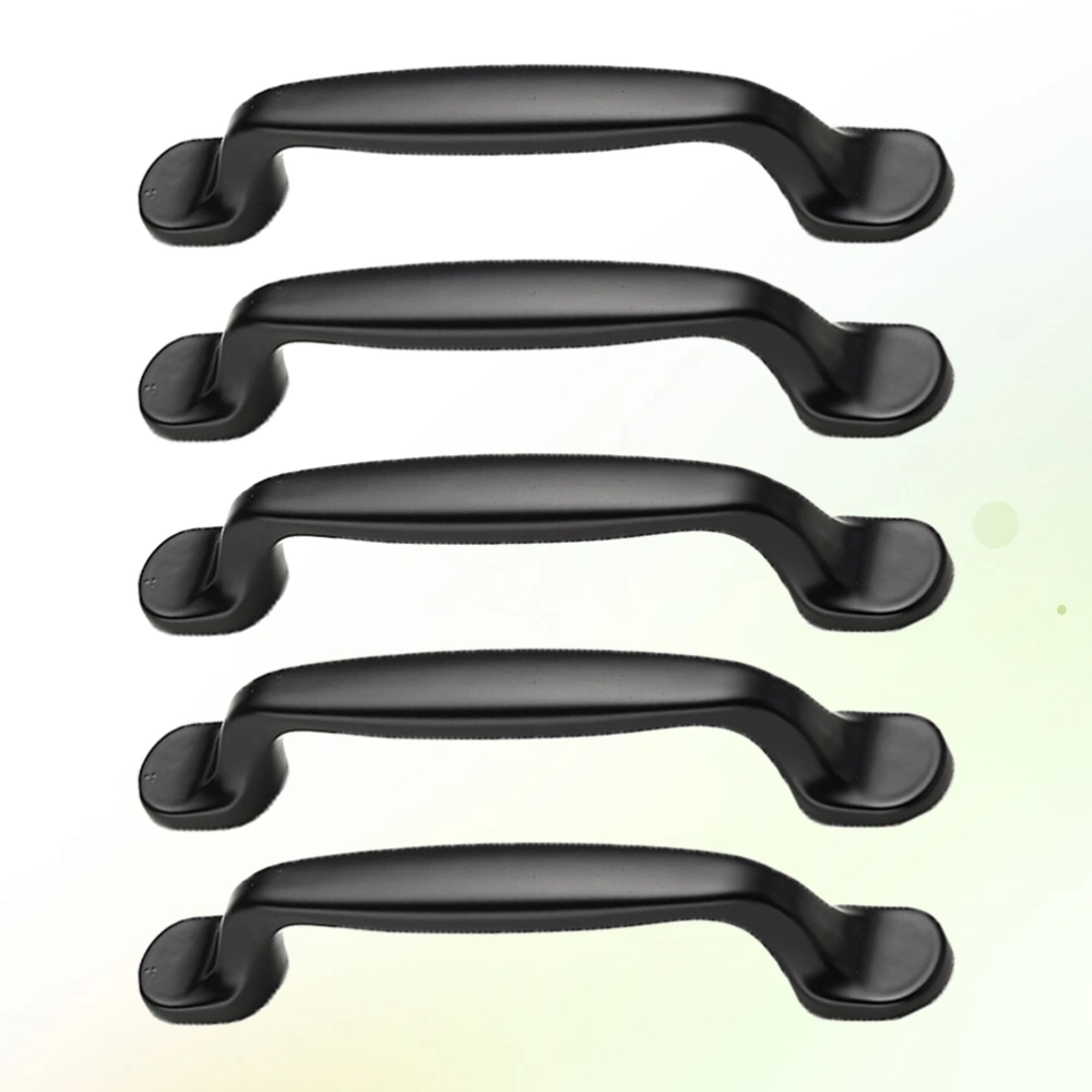 5pcs Aluminium Alloy Drawer Handle Simple Modern Drawer Handle Practical Furniture Handle for Cabinet Wardrobe (Black)