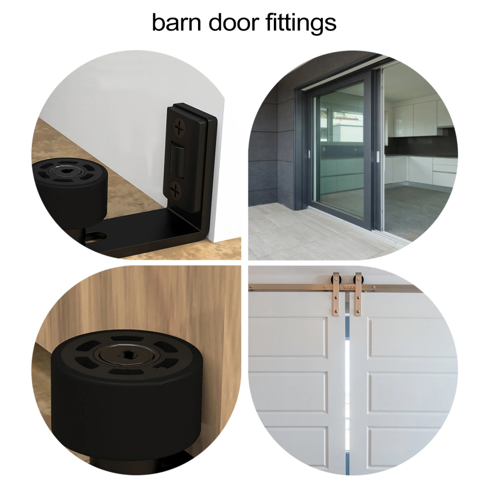 Practical Durable Barn Door Floor Guide Wall Mounted Floor Guide (Black)