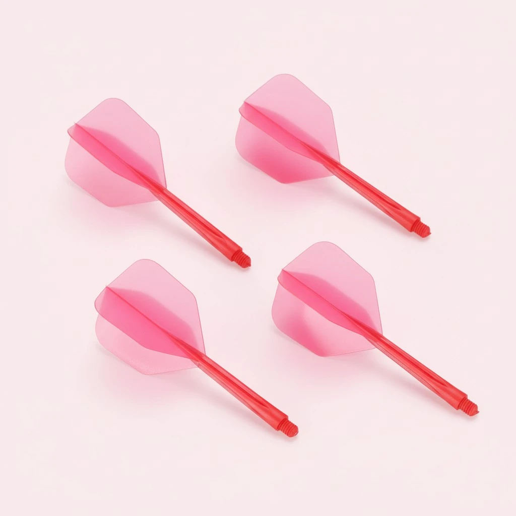 4 Pcs Transparent Fine Thread Dart Flights Darts Accessory Outdoor and Indoor Sports Dart Tail Wings (Fine and Small Thread, Red)