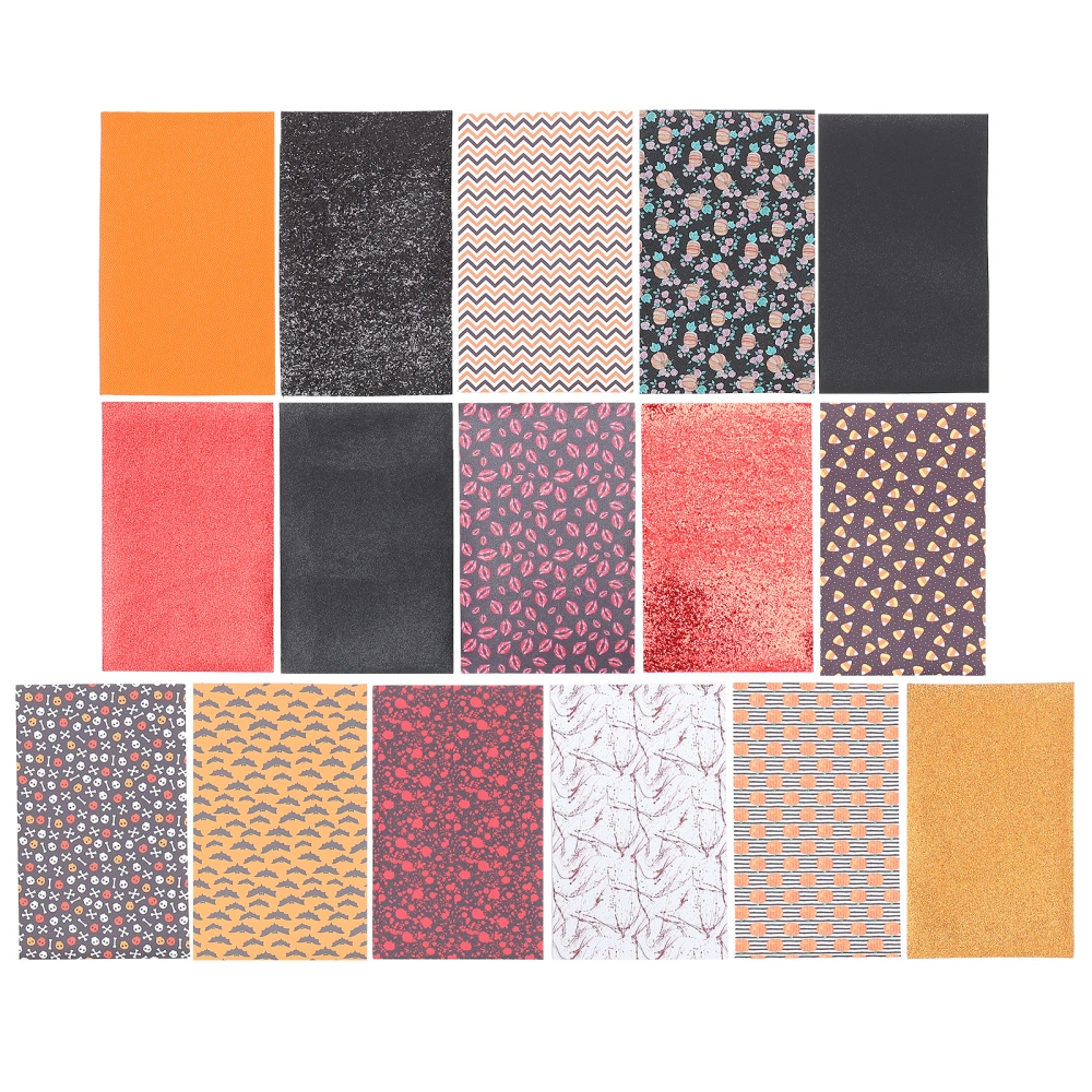 16Pcs PVC Leather Sheets Handmade Crafts DIY Leather Materials DIY Leather Sheets