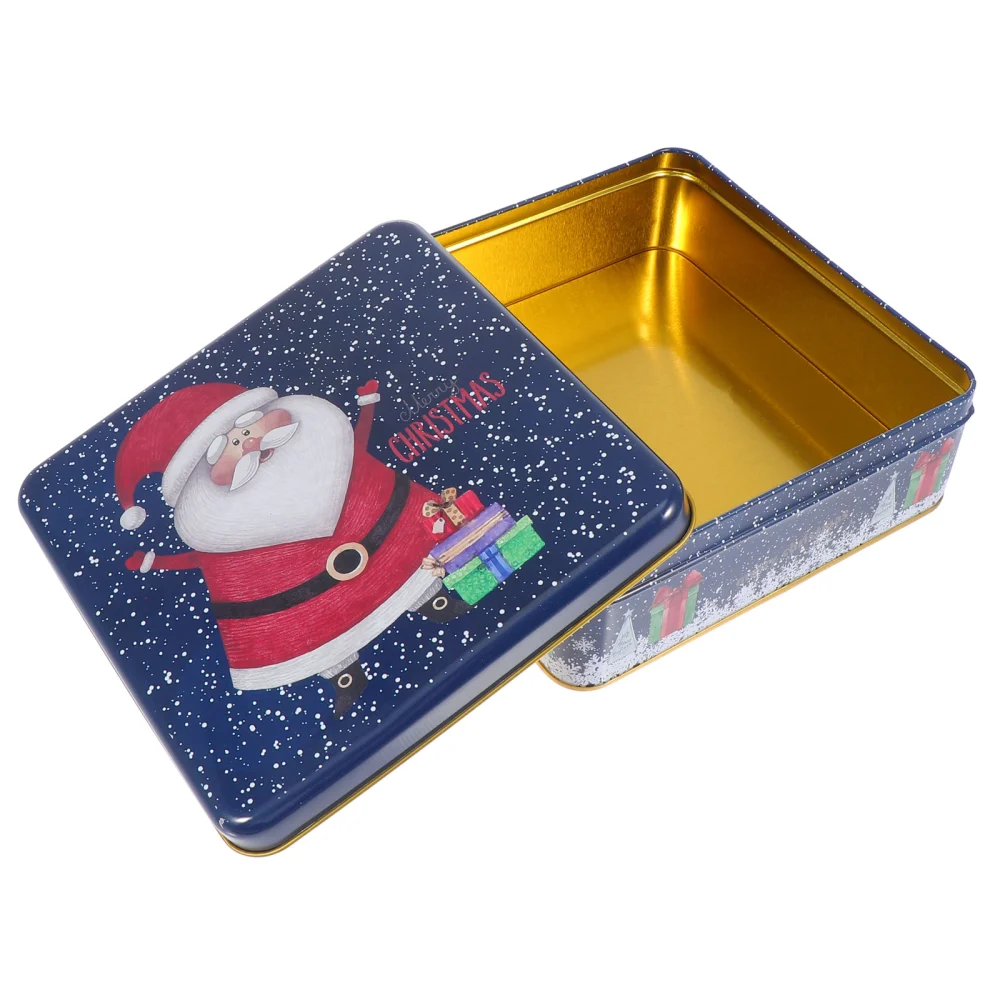 1Pc Xmas Candy Box Decorative Candy Case Candy Container Gift Iron Box