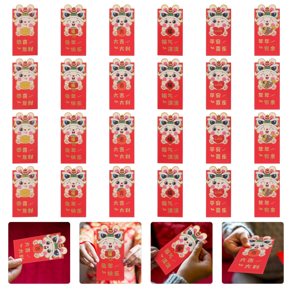 30pcs Rabbit Year Money Bags Red Packets Red Envelopes Chinese New Year Gift