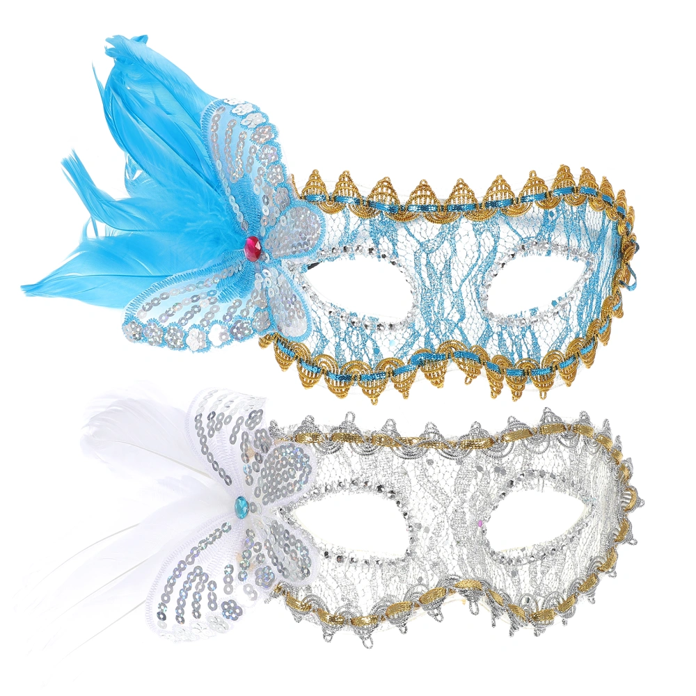 2pcs Lace Masquerade Mask Women Sexy Costume Ball Mask Wedding Party Decor