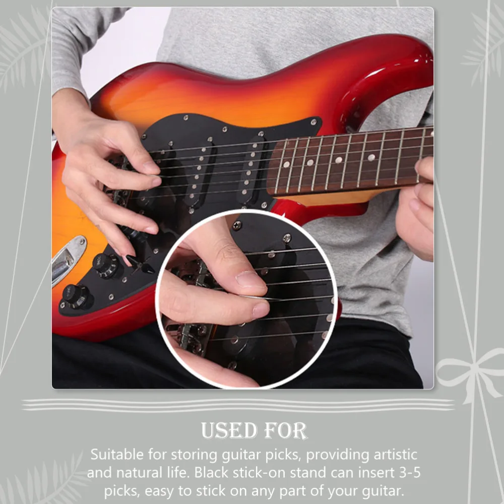 1 Set Guitar Playing Stainless Steel Picks Plastic Pick Covers Plastic Pick Box