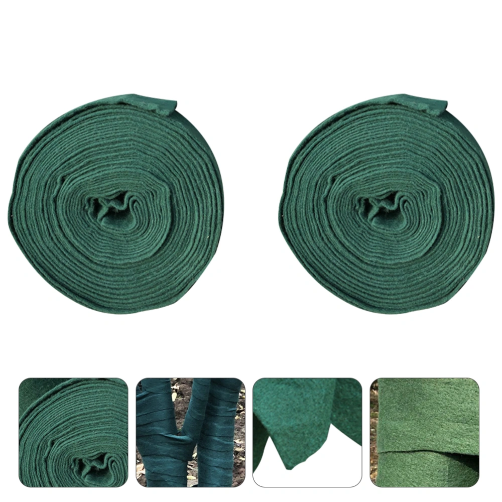 2 Pcs Simple Tree Wrap Clothes Warm-keeping Wind-proof Plants Bandages (Green)