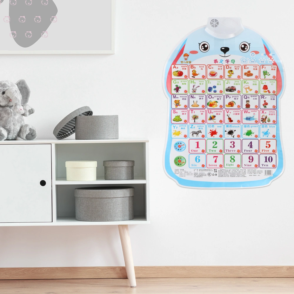 1pc Bunny Design Baby Learning Chart Toy Interactive Poster Educational Toy
