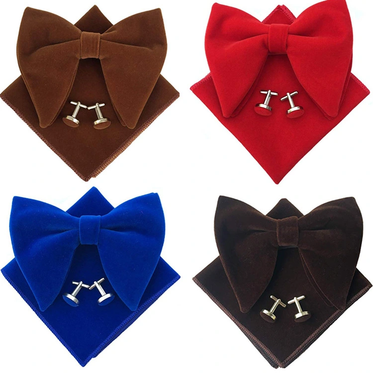 Men's Large Bow Tie Cuff Buckle Set