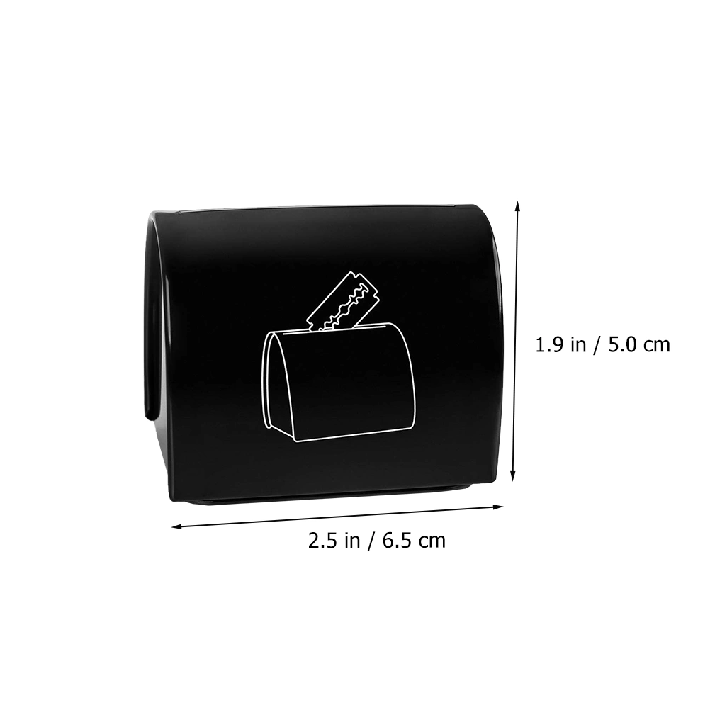 1Pc Blades Recycling Box Razor Blades Storage Box Barber Blades Box (Black)