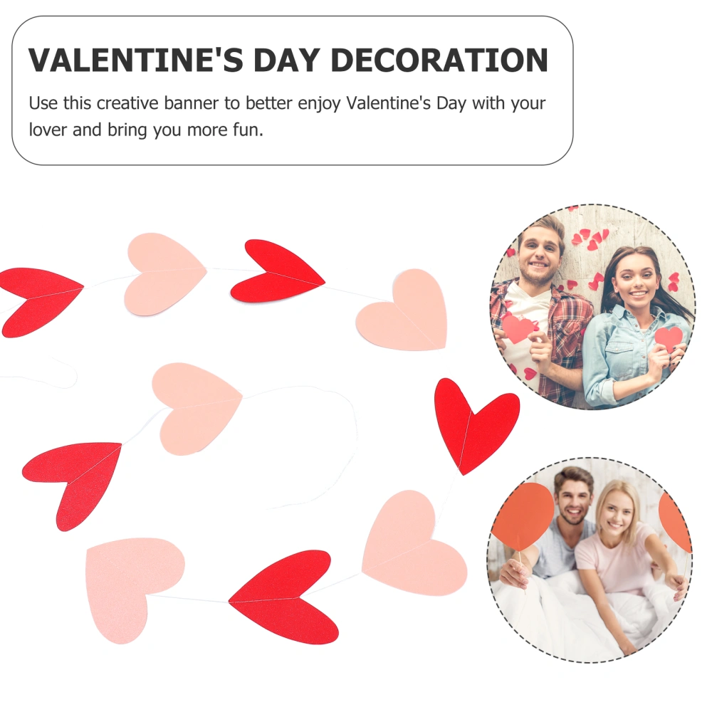 10pcs Romantic Paper Heart Garland Decorations Hanging Banner for Wedding Party