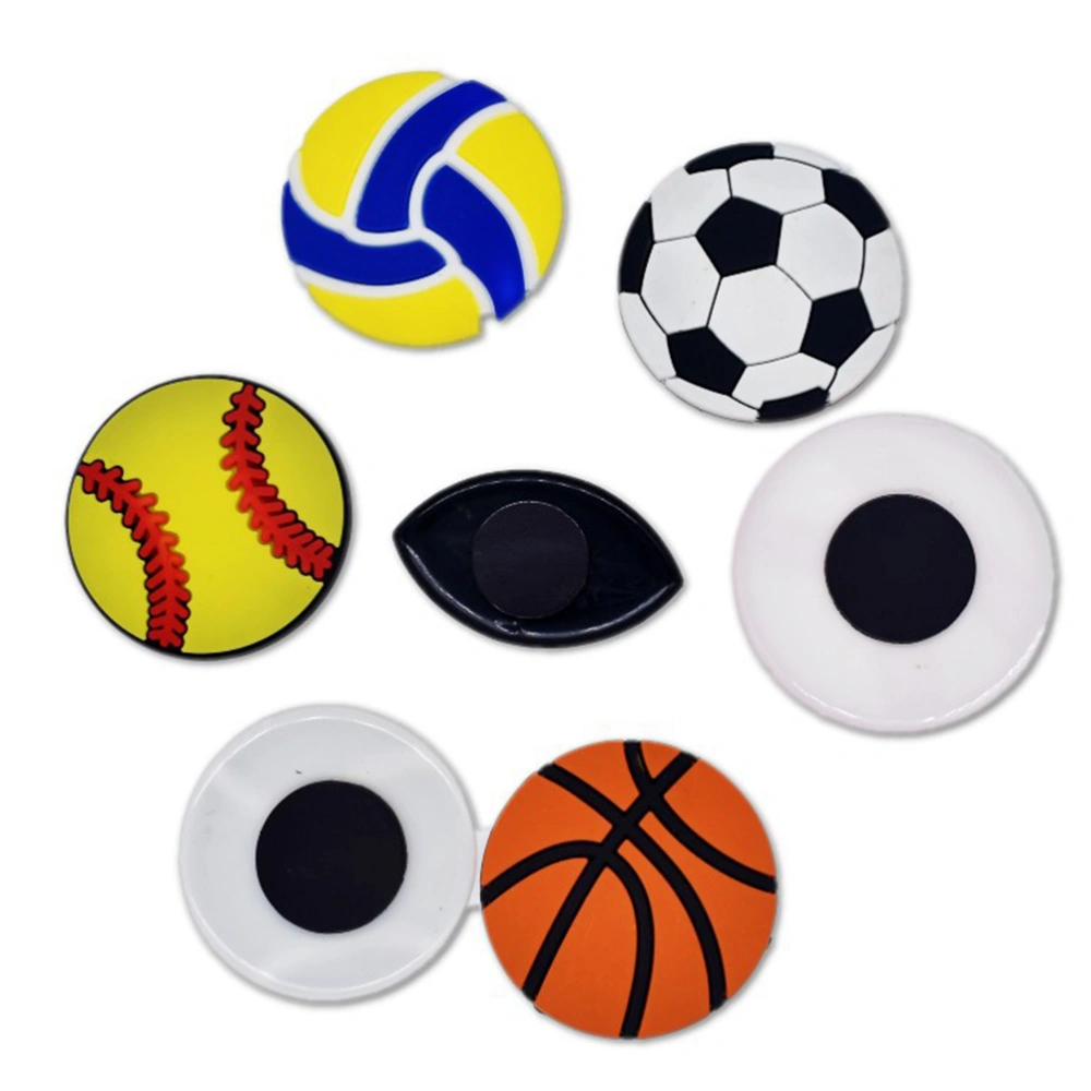 10pcs Ball Theme Fridge Stickers Creative Refrigerator Magnets Sticker Home Decoration for Office Indoor (Mixed Style)