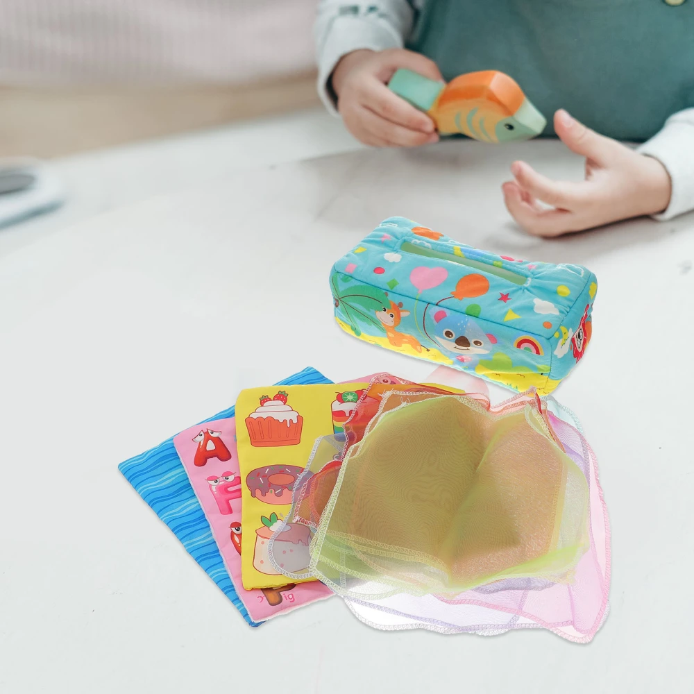 Kid Tissue Box Toy Plush Tissue Box Toy Lovely Tissue Box Toy for Infant Babies