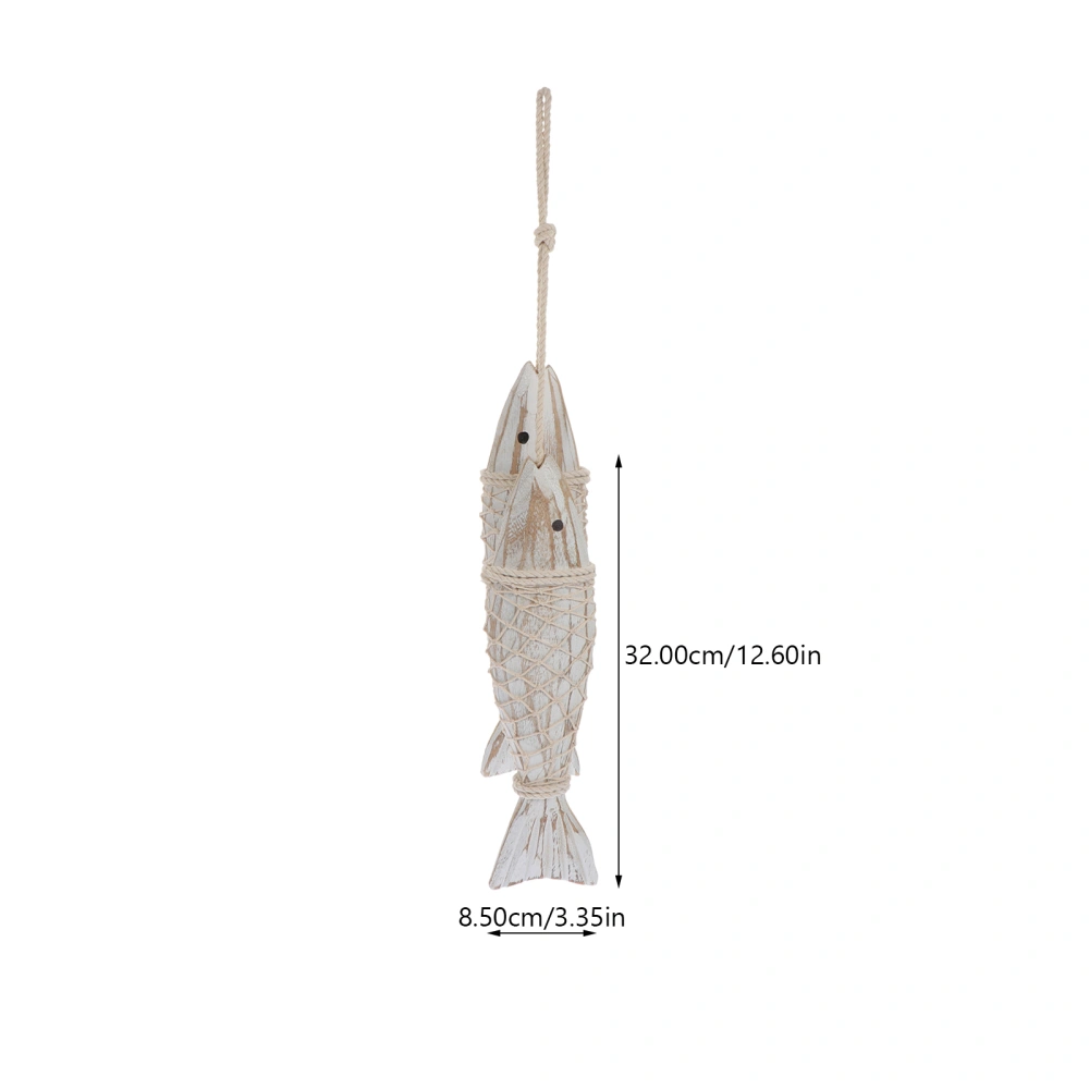 Hanging Wood Fish Decoration Wall Hanging Decor Hanging Mediterranean Theme Decor