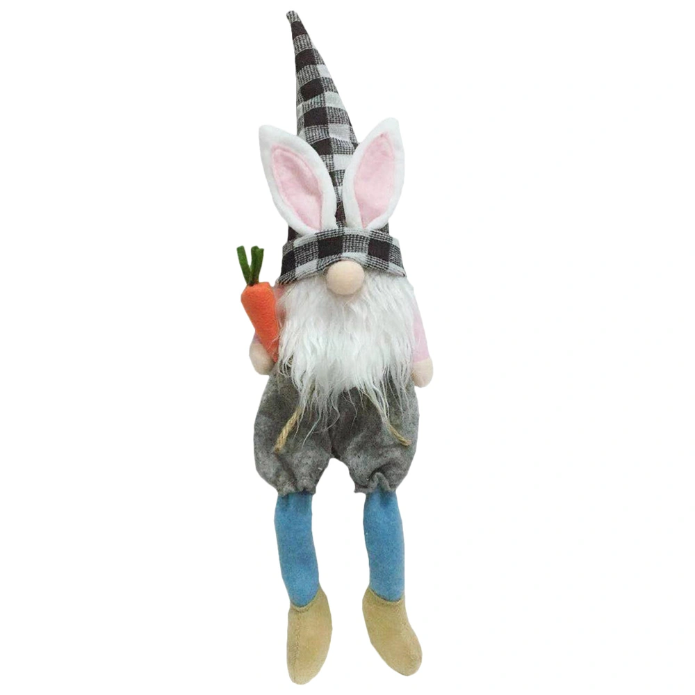 Creative Easter Bunny Gnome Desktop Rabbit Shaped Ornanemt Easter Ornament