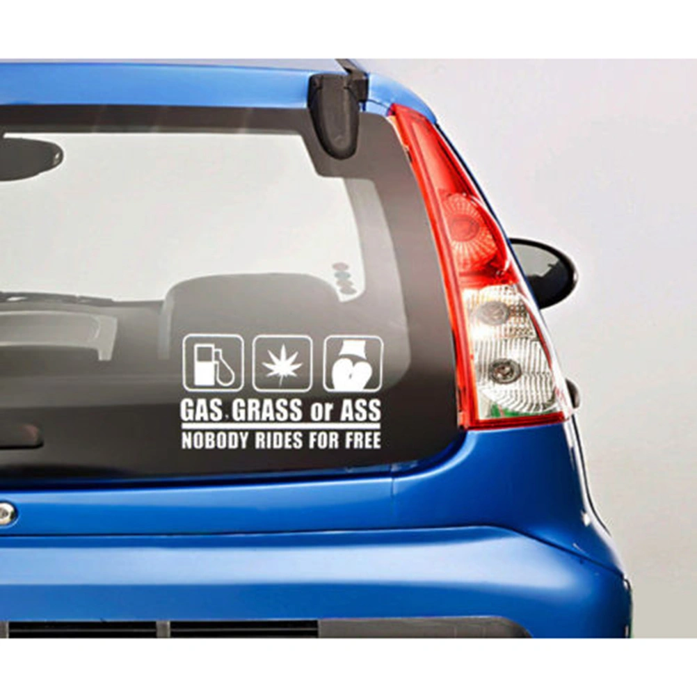 Gas Grass or Ass Car Vehicle Truck Rear Window Bumper Wall Decal Vinyl JDM Sticker