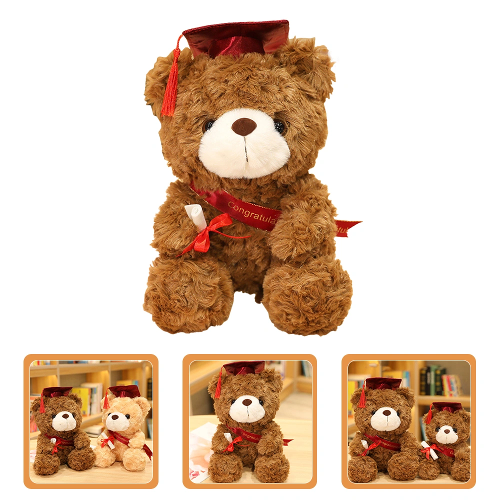 Graduation Bear Plush Stuffed Bear Lovely Plush Toy Graduation Bear Gift