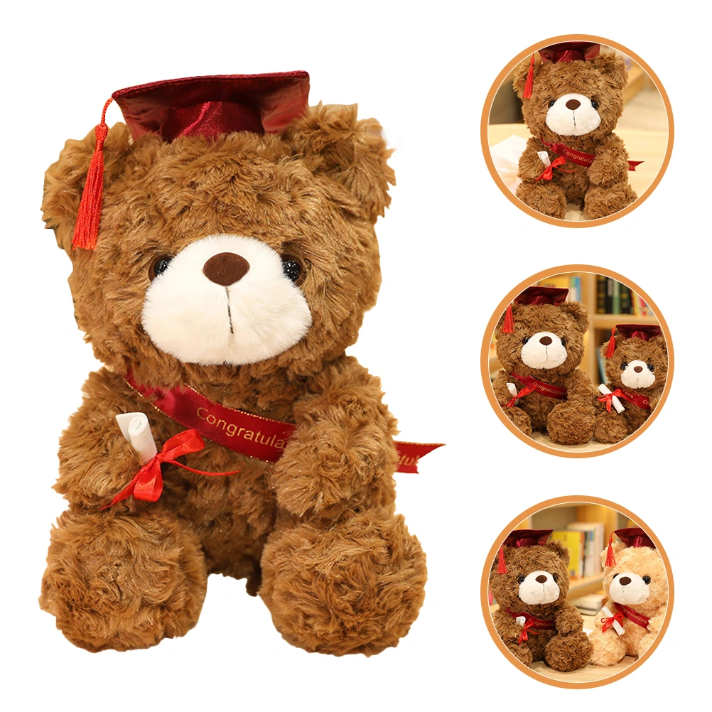 Graduation Bear Plush Stuffed Bear Lovely Plush Toy Graduation Bear Gift