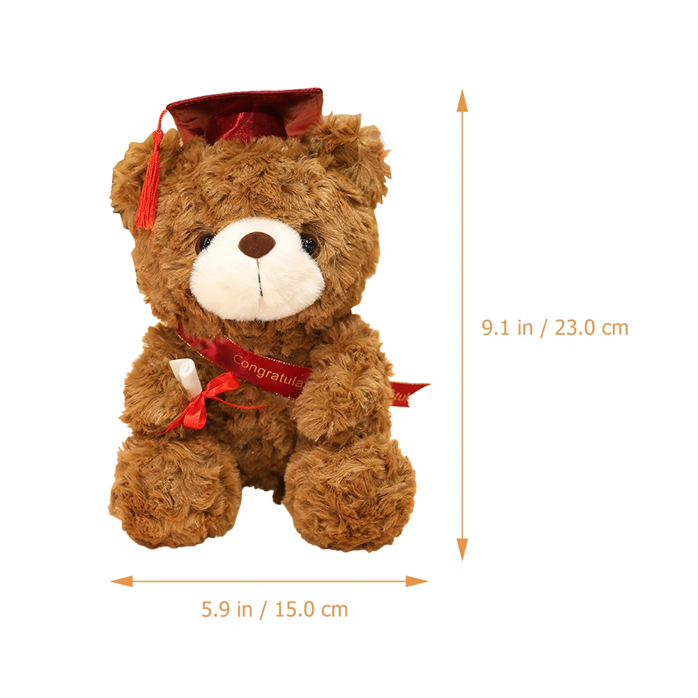 Graduation Bear Plush Stuffed Bear Lovely Plush Toy Graduation Bear Gift
