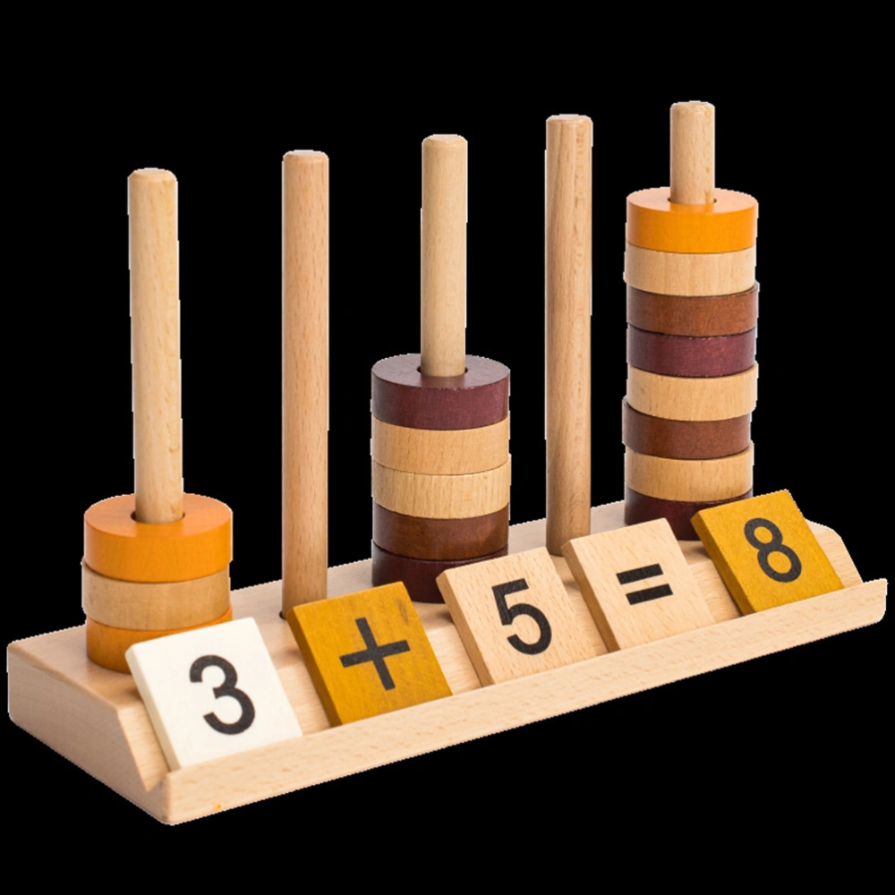 1 Set Geometry Numbers Blocks Wood Colorful Matching Educational Toys for Kids Children