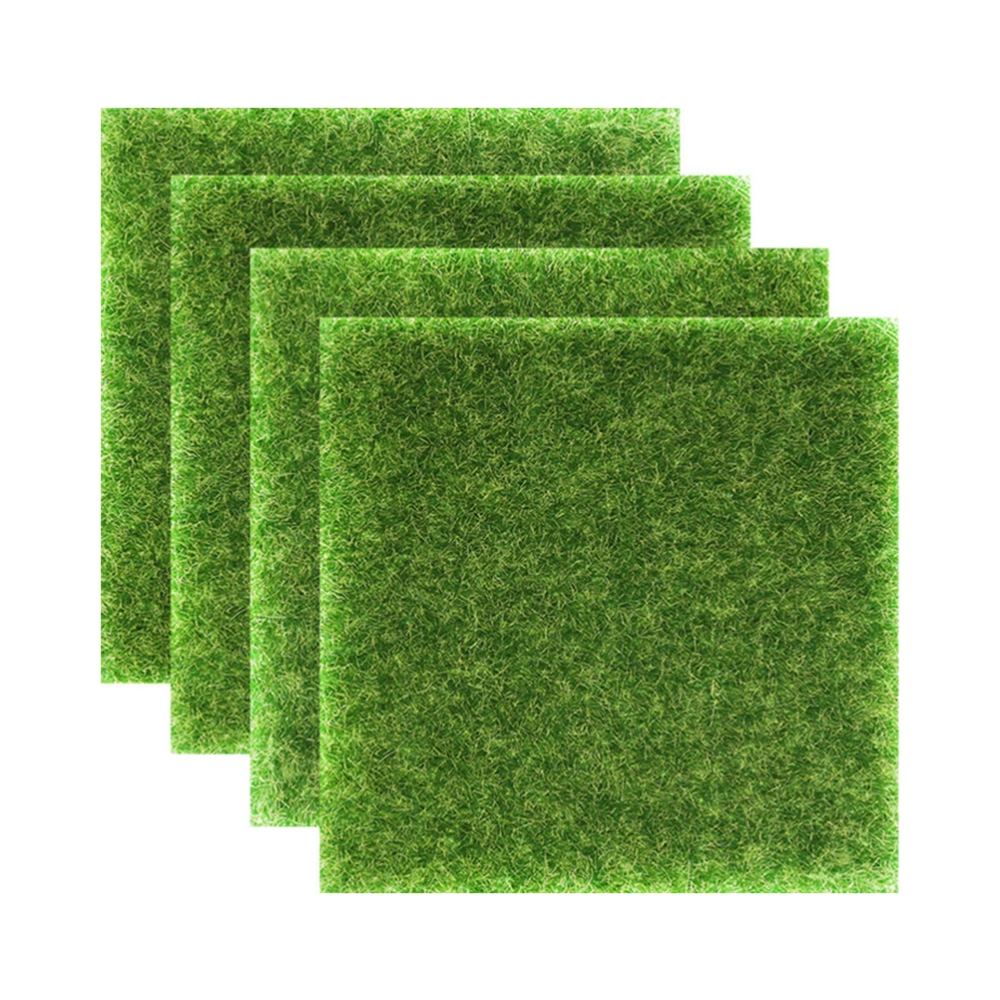 4pcs Artificial Garden Grass Simulation Lifelike DIY Grass Lawn Miniature Ornament