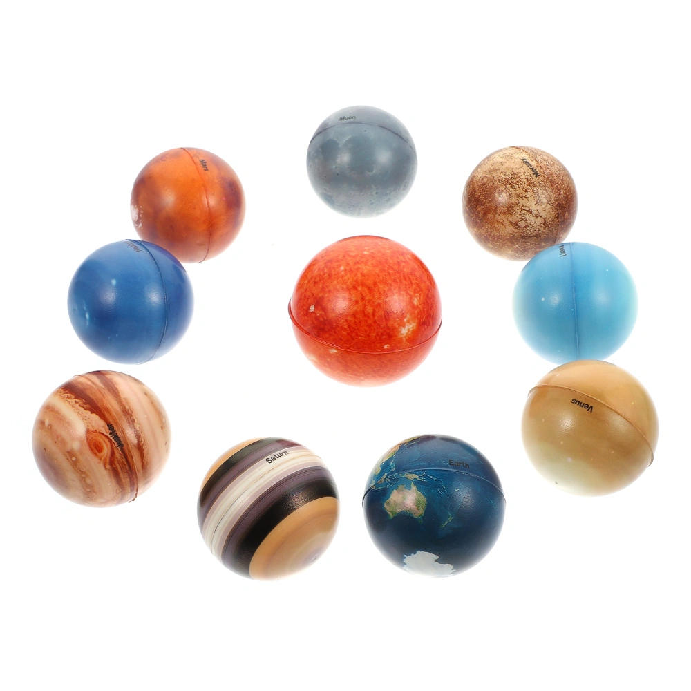 10pcs Planets Balls Stress Relief Balls Decompression Stress Ball Playthings