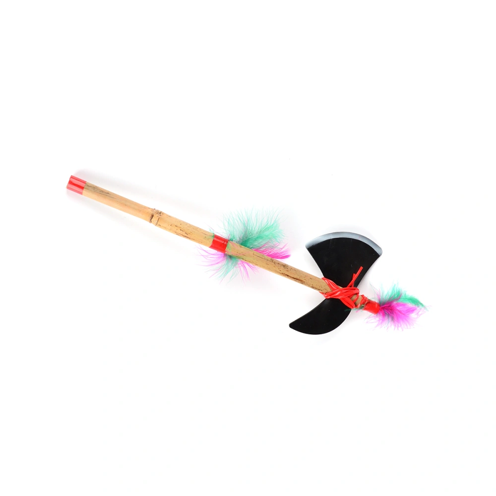2 Pcs Plastic and Bamboo Indian Costume Props For Halloween April Fools Day Party (Indian Axe)