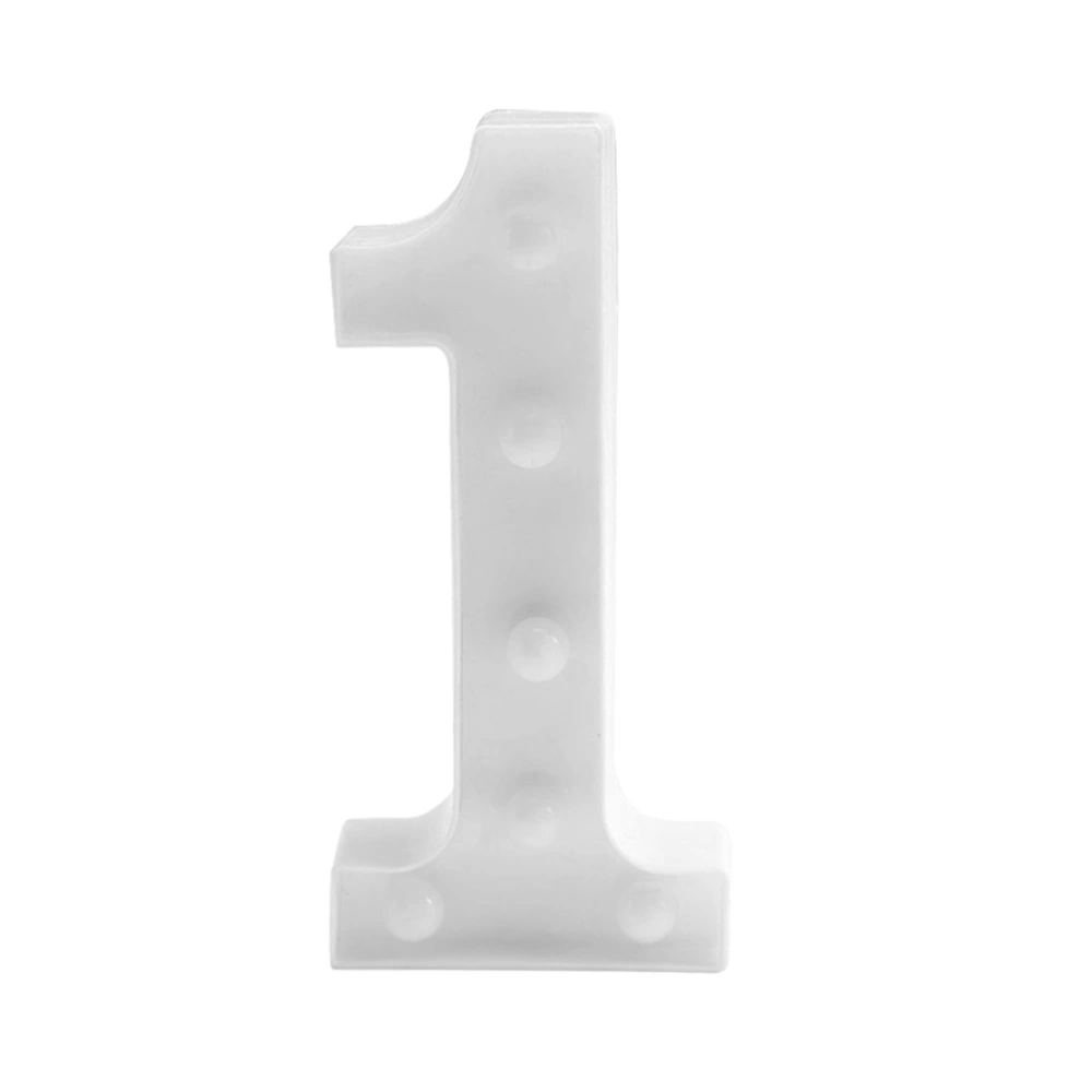 LED Number Lights Sign Night Light Number Lamp for Wedding Birthday Christmas Party Decoration (Number 1)