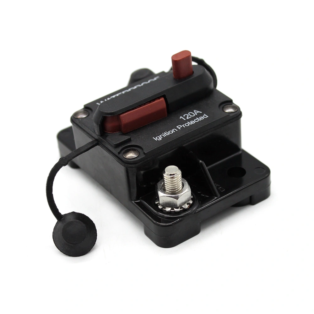 120A Waterproof High Amp Switchable Flush-Mount Circuit Breaker (Black)