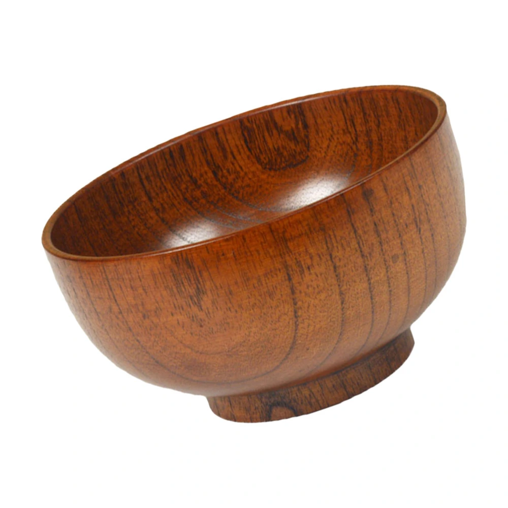 1pc Delicate Wooden Bowl Japanese Style Wooden Bowl Food Container Tableware