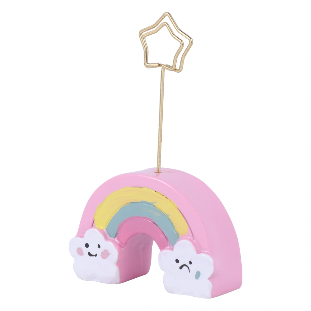 Cartoon Message Clip Clip Memo Holder Table Place Holder Stand for Wedding Banquet (Rainbow)