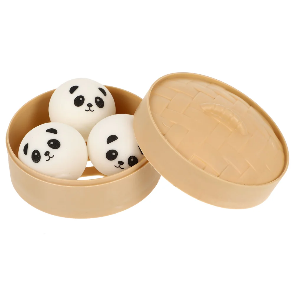 1 Set Squeeze Steamed Bun Toy Simulation Steamed Bun Relief Toy for Children