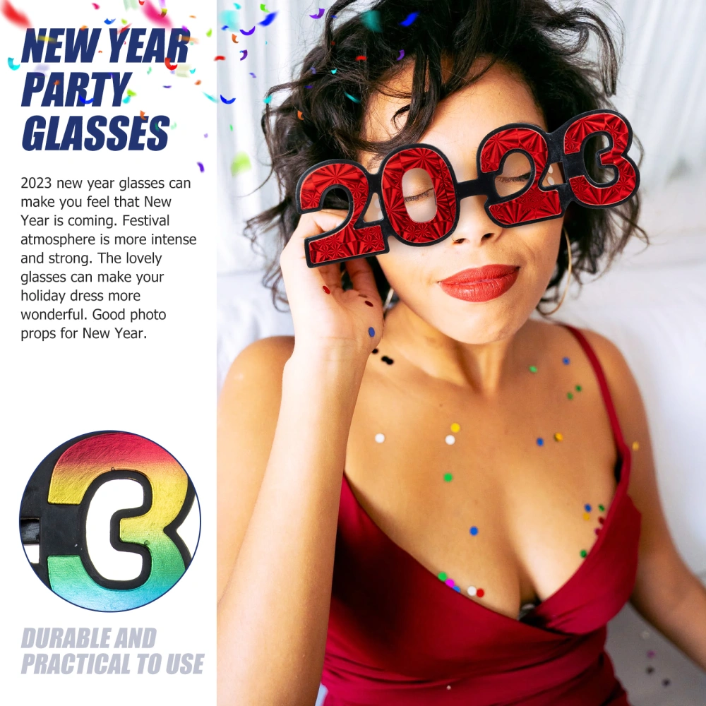 3pcs Decorative Funny Glasses Frames Eyeglasses Props New Year's Eve Party Decor