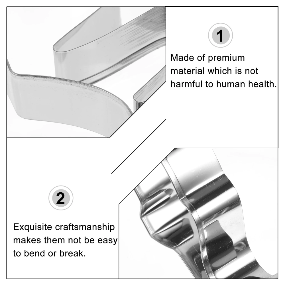 9 Pcs 1 Set Baking Molds Sandwich Cutters Animal Theme Cookie Cutters (Silver)