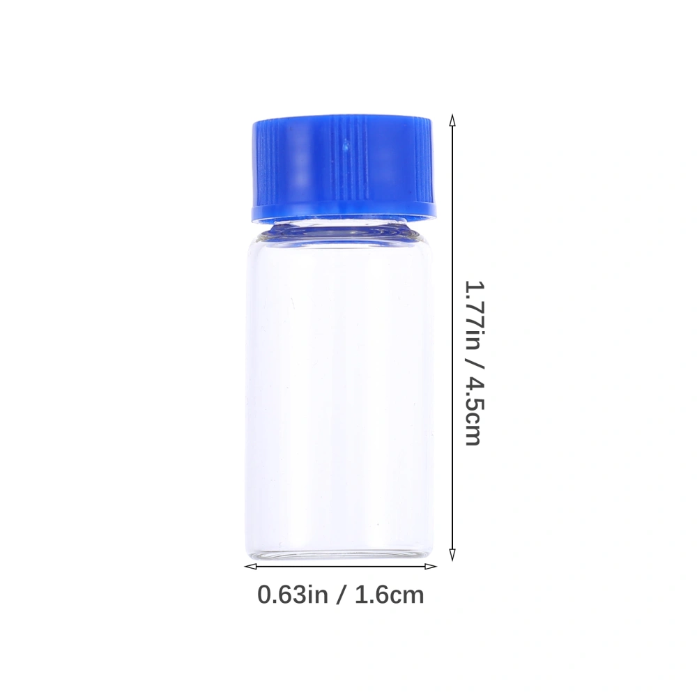 20 Pcs Cylinder Reagent Bottles Liquid Seal Bottles Glass Chemical Bottles 5ml