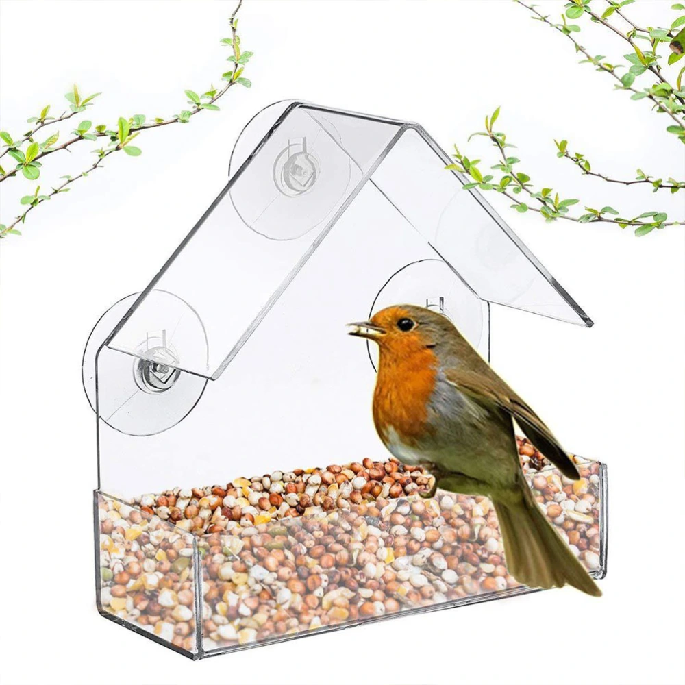 Acrylic Bird Cage Bird Nest Transparent Wall-mounted Bird Feeder Practical Bird House Transparent