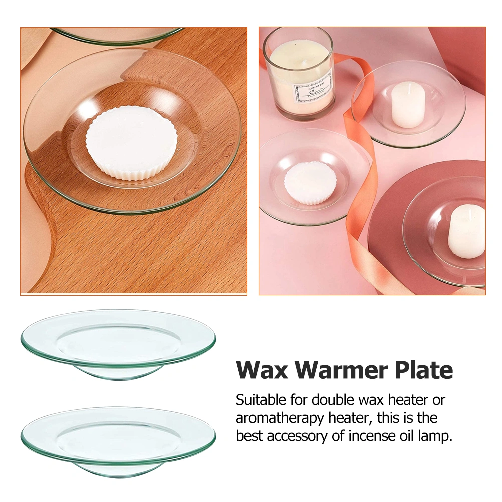 2Pcs Replacement Wax Warmer Dish Oil Warmer Dish Replacement Glass Dish Wax Burner Glass Dish