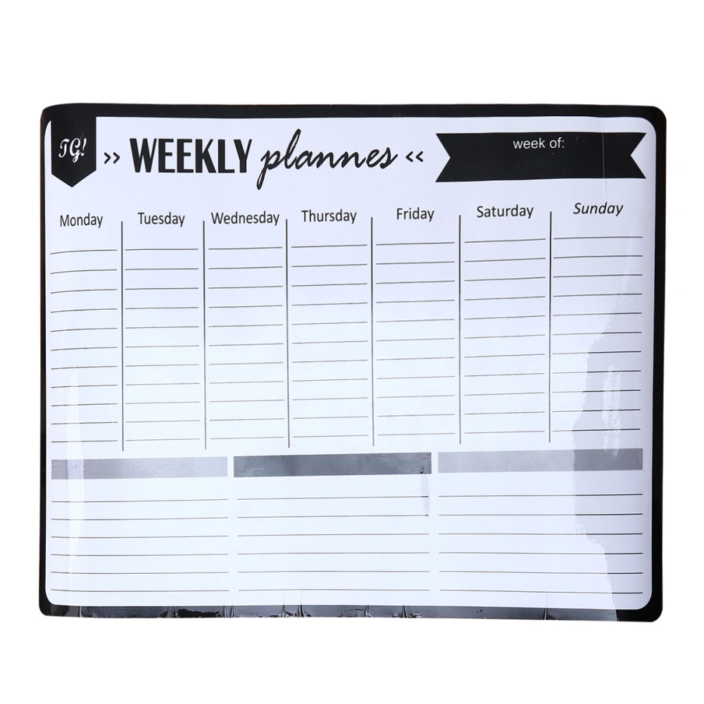 Magnetic Weekly Dry Erase Board Fridge Calendar Whiteboard Refrigerator Office Weekly Planners