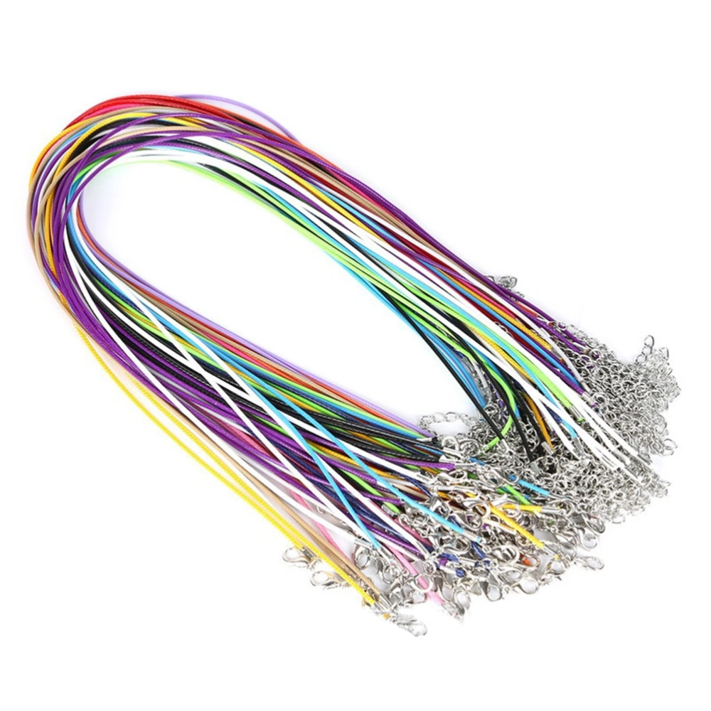 10Pcs Couples Necklace Men Women 1.5mm Jewelry Making Beading Crafting Waxed Cotton Cord Rope with Clasp (Assorted Color)